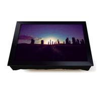 Lap Tray with Bean Bag Cushion, Standing Stones In The Isle Of Lewis | Raised Wooden Edge, Padded Cushion, Heat-Resistant Wipe-Clean Surface, for Meals, Laptops and Crafts