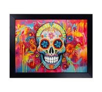 Lap Tray with Bean Bag Cushion, Sugar Skull Abstract