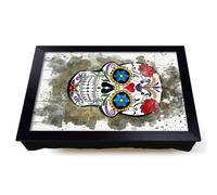 Lap Tray with Bean Bag Cushion, Sugar Skull Tattoo Art
