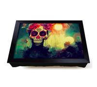 Lap Tray with Bean Bag Cushion, Sugar Skull Woman Abstract