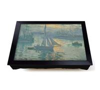 Lap Tray with Bean Bag Cushion, Sunrise Over The Boats by Claude Monet