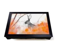Lap Tray with Bean Bag Cushion, The Alert Hare In Orange