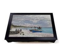 Lap Tray with Bean Bag Cushion, The Beach At Sainte Adresse by Claude Monet