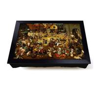 Lap Tray with Bean Bag Cushion, The Fight Between Carnival And Lent by