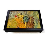 Lap Tray with Bean Bag Cushion, The Good Samaritan by Vincent Van Gogh | Raised Wooden Edge, Padded Cushion, Heat-Resistant Wipe-Clean Surface, for Meals, Laptops and Crafts