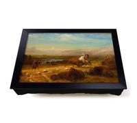 Lap Tray with Bean Bag Cushion, The Last Of The Buffalo by Albert Bierstadt
