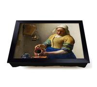 Lap Tray with Bean Bag Cushion, The Milkmaid by Johannes Vermeer