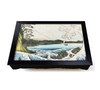 Lap Tray with Bean Bag Cushion, The Sea Of Satta by Utagawa Hiroshige