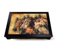 Lap Tray with Bean Bag Cushion, Trio Of Horses