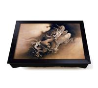 Lap Tray with Bean Bag Cushion, Two Dragons In The Clouds by Kano Hogai