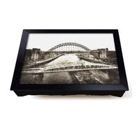 Lap Tray with Bean Bag Cushion, Tyne Bridge Linking Newcastle Art