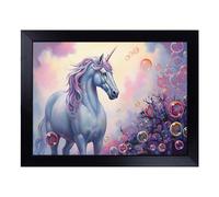 Lap Tray with Bean Bag Cushion, Unicorn Bubbles