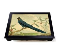 Lap Tray with Bean Bag Cushion, Vintage Charles R Ryley Hyacinth Macaw