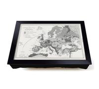 Lap Tray with Bean Bag Cushion, Vintage Map Of Europe by Oliver Goldsmith