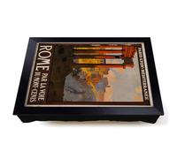 Lap Tray with Bean Bag Cushion, Vintage Travel Poster Rome
