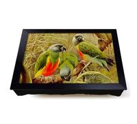 Lap Tray with Bean Bag Cushion, Vintage W Kuhnert Senegal Parrot