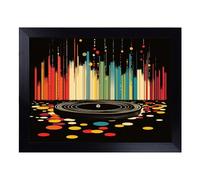 Lap Tray with Bean Bag Cushion, Vinyl Record Illustrated