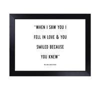 Lap Tray with Bean Bag Cushion, When I Saw You Typography Quote