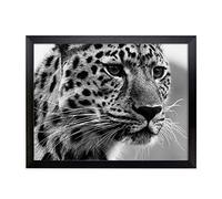 Lap Tray with Cushion | Cheetah 8 | Padded Bean Bag Cushion | For Eating, Working, Crafting, Laptop | Portable Table Desk
