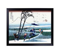Lap Tray with Cushion | Ejiri in the Suruga Province by Katsushika Hokusai | Padded Bean Bag Cushion | For Eating, Working, Crafting, Laptop | Portable Table Desk