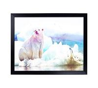 Lap Tray with Cushion | Penguin and Polar Bear | Padded Bean Bag Cushion | For Eating, Working, Crafting, Laptop | Portable Table Desk