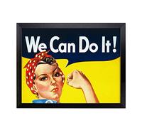 Lap Tray with Cushion | Rosie the Riveter We Can Do It War Poster | Padded Bean Bag Cushion | For Eating, Working, Crafting, Laptop | Portable Table Desk