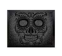 Lap Tray with Cushion | Sugar Skull Design Art (1) | Padded Bean Bag Cushion | For Eating, Working, Crafting, Laptop | Portable Table Desk