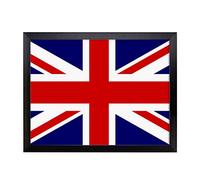 Lap Tray with Cushion | Union Jack British Flag (4) | Padded Bean Bag Cushion | For Eating, Working, Crafting, Laptop | Portable Table Desk