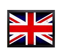 Lap Tray with Cushion | Union Jack British Flag (5) | Padded Bean Bag Cushion | For Eating, Working, Crafting, Laptop | Portable Table Desk