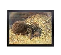 Lap Tray with Cushion | Vintage Walter Heubach Hedgehogs | Padded Bean Bag Cushion | For Eating, Working, Crafting, Laptop | Portable Table Desk