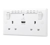 Lap White 13A Switched Double Wifi Extender Socket With Usb