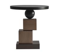 LAPADULA End Table Side Table Creative Solid Wood Side Table For Storage Simple Living Room Small Table Small Round Table Next To The Sofa Sofa Side Table