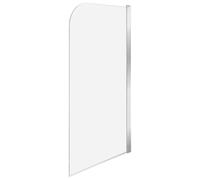 Shower Bath Screen LAPAN 1400 x 700 mm Silver