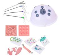 Laparoscopic Simulated Training Box Kit, Laparoscopic Simulator Trainer, Medical Surgery Simulator Kit, Surgery Training Box for Demonstration and Education,30°Endoscope-10Modules+4Instruments