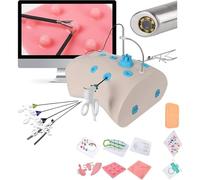 Laparoscopic Simulated Training Box Kit, Laparoscopic Trainer Box Simulator Complete Surgery Training Set Includes Instruments and Accessories, Laparoscopic Simulator for Medical Doctor and Students