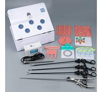Laparoscopic Simulated Training Box Kit, The Complete Surgery Training Set with HD Camera and 10 Modules, 4 Training Instruments for Doctors and Students, Residents