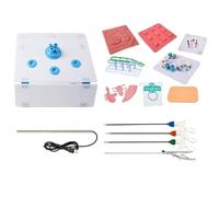 Laparoscopic Simulator Trainer Box Kit with 0/30° Endoscope Camera for Teaching and Training, Includes 4 Surgical Instruments and 14 Training Modules
