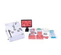 Laparoscopic Simulator Training Kit - Surgical Training Box with 10 Modules, 4 Instruments, and 5-Level LED Light Adjustment for Medical Students
