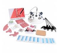 Laparoscopic Surgery Simulator Trainer Box with 16" Screen & 30° Light, Anatomy Study Tools for The Human Body, Anatomical Models Figure Model for Anatomy and Physiology