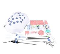 Laparoscopic Surgery Simulator Training Box with Modules, 4 Instruments, Multi-Channel Design for Anatomy Study Tools, Human Body Model, Anatomical Models(30-degree scope)