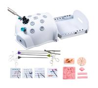 Laparoscopic Trainer Box - Laparoscopic Simulator Kit with Endoscope, 4 Surgical Instruments, 9 Comprehensive Training Modules