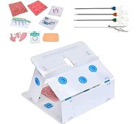 Laparoscopic Trainer Box Simulator, Laparoscopic Simulated Training Box ,Suture Pad, Surgeon Training Surgery Set ,Includes 10 Training Modules,for Doctor and Medical Students ( Color : Train box+10mo
