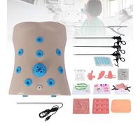 Laparoscopic Trainer Box Simulator with 14 Training Modules and 4 Surgical Instruments, Endo Trainer Kit for Surgical Practice