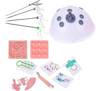 Laparoscopic Trainer Simulator Box Kit with 4 Surgical Instruments & 10 Training Modules, Includes 30° Endoscope for Medical Training and Simulation