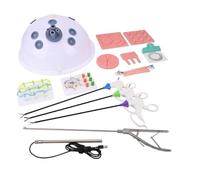 Laparoscopic Trainer Simulator Box, Laparoscopic Trainer Set Surgical Simulator Kit with 4 Training Instruments & 10 Training Modules for Medical Students & Clinical Skills 30°
