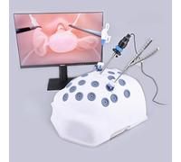 Laparoscopic Trainer Simulator Box, Portable Surgical Training Simulator, 0/30° Endoscope Camer, with 4 Surgical Instruments, for Practical Skill Development