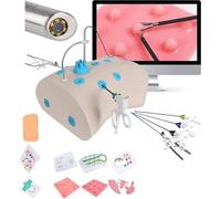 Laparoscopic Trainer Simulator Box with 10 Training Modules and 4 Surgical Instruments for Surgical Skills Practice