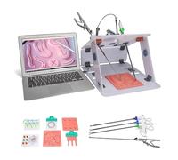 Laparoscopic Trainer Simulator Box with HD Endoscope Camera, 4 Surgical Instruments and 8 Training Modules, Laparoscopic Training Set for Medical Practice and Skill Development