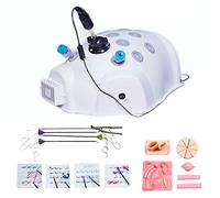 Laparoscopic Training Box Kit with Endoscope, 4 Surgical Instruments, 9 Modules, and LED Light - Bionic Suture Practice Simulator