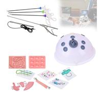 Laparoscopic Training Simulator Box - 10 Modules, 4 Instruments for Surgery Practice - Doctor & Student Trainer Kit